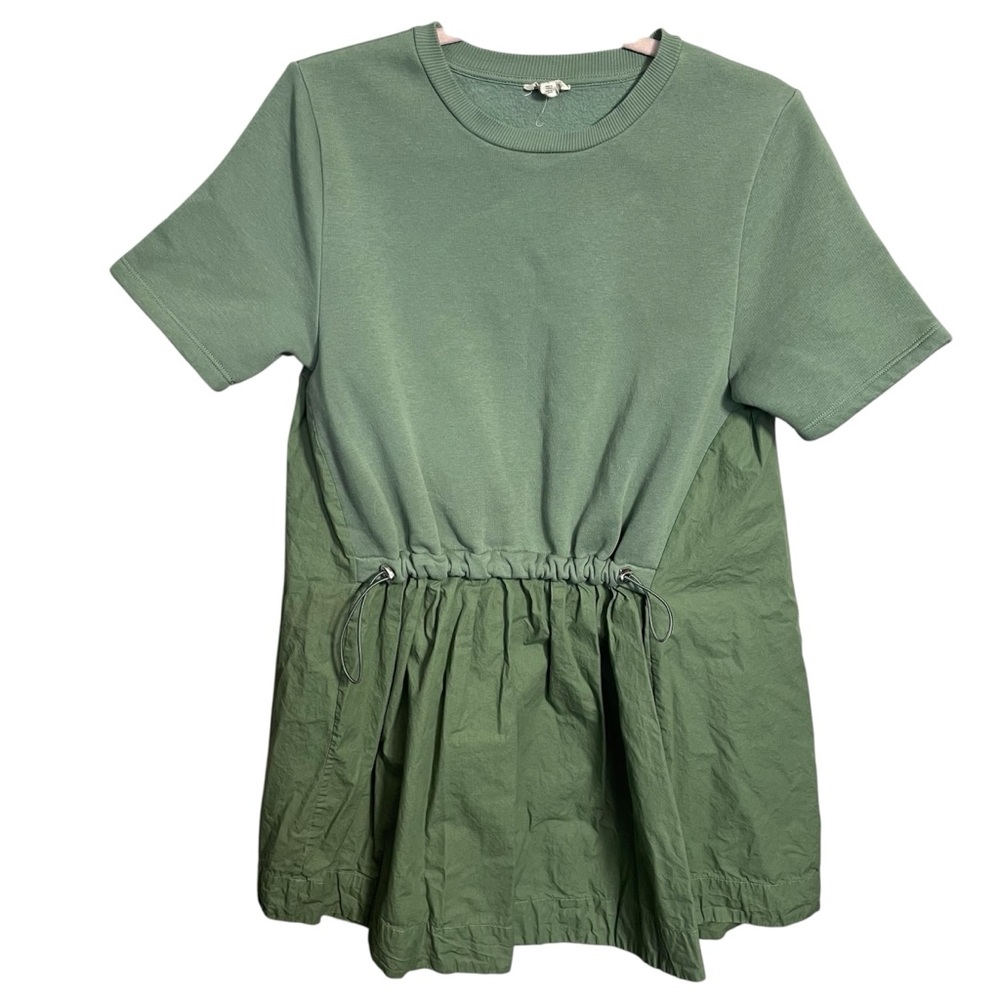 Anthropologie Pilcro Sweatshirt Twofer Mini Dress‎ Short Sleeve Read Description